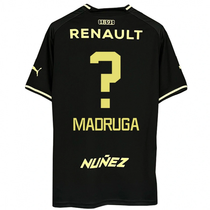 DanxenキッズAndrés Madruga#0ブラック イエローアウェイシャツ2025/26ジャージーユニフォーム
