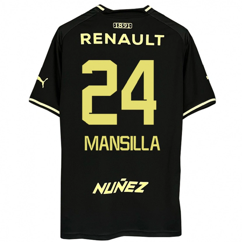 Danxenキッズブリアン・マンシージャ#24ブラック イエローアウェイシャツ2025/26ジャージーユニフォーム