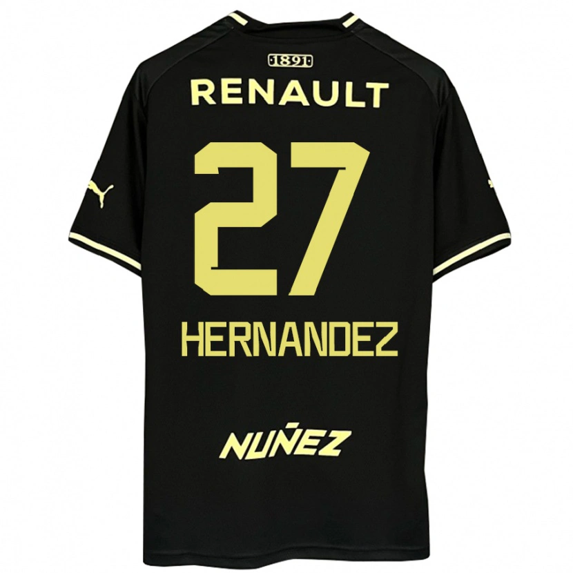 Danxenキッズリュカ・エルナンデス#27ブラック イエローアウェイシャツ2025/26ジャージーユニフォーム