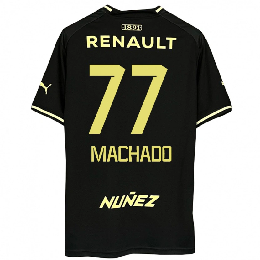 Danxenキッズアレクサンデル・マチャド#77ブラック イエローアウェイシャツ2025/26ジャージーユニフォーム