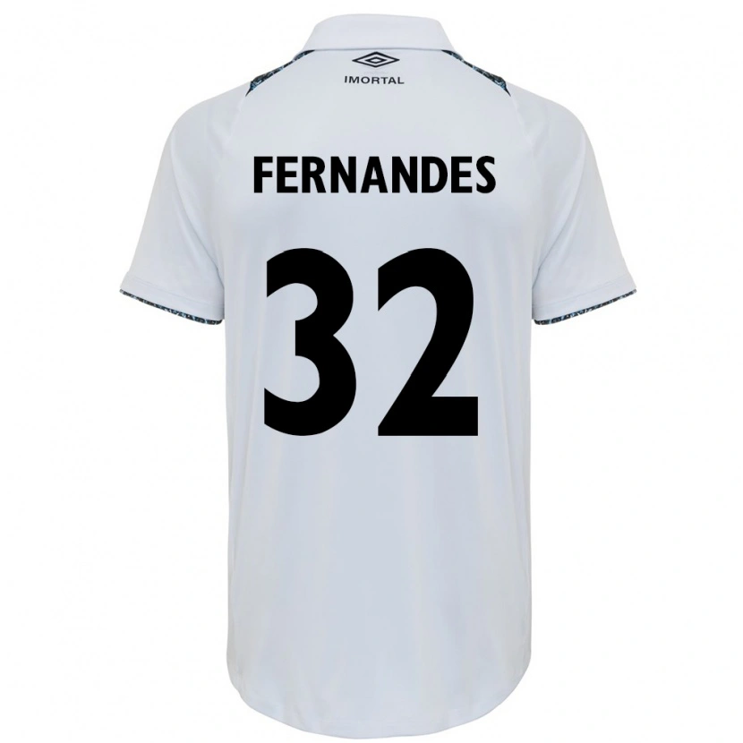 Danxenキッズナタン・フェルナンデス#32ホワイト ブルーアウェイシャツ2025/26ジャージーユニフォーム