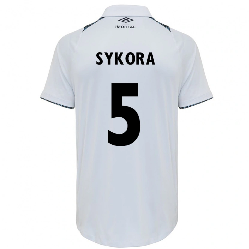 Danxenキッズステーシー・シコラ#5ホワイト ブルーアウェイシャツ2025/26ジャージーユニフォーム