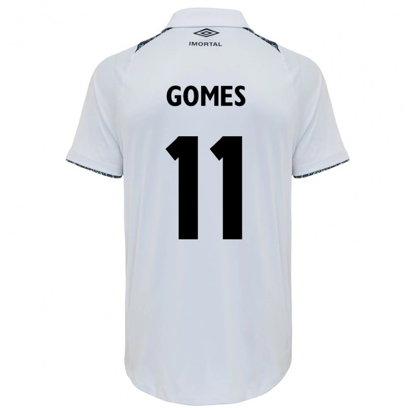 DanxenキッズJoyce Gomes Da Silva#11ホワイト ブルーアウェイシャツ2025/26ジャージーユニフォーム