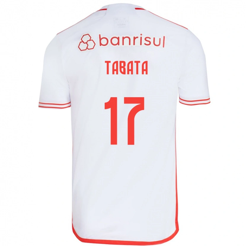 Danxenキッズブルーノ・タバタ#17ホワイト レッドアウェイシャツ2025/26ジャージーユニフォーム
