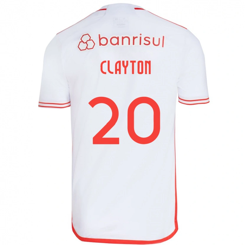 DanxenキッズClayton#20ホワイト レッドアウェイシャツ2025/26ジャージーユニフォーム