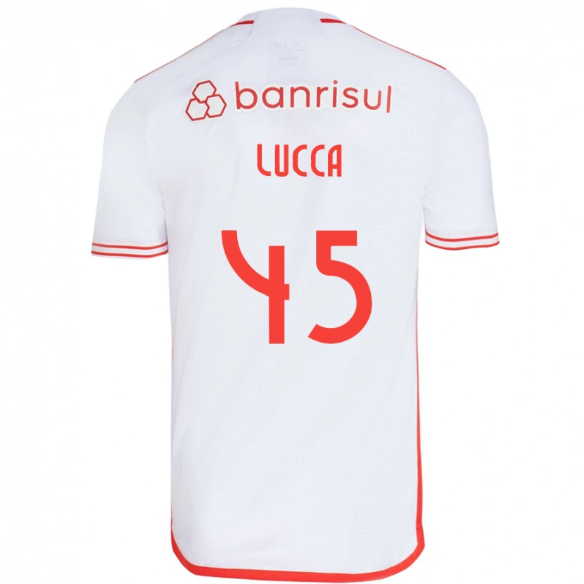 Danxenキッズルッカ#45ホワイト レッドアウェイシャツ2025/26ジャージーユニフォーム