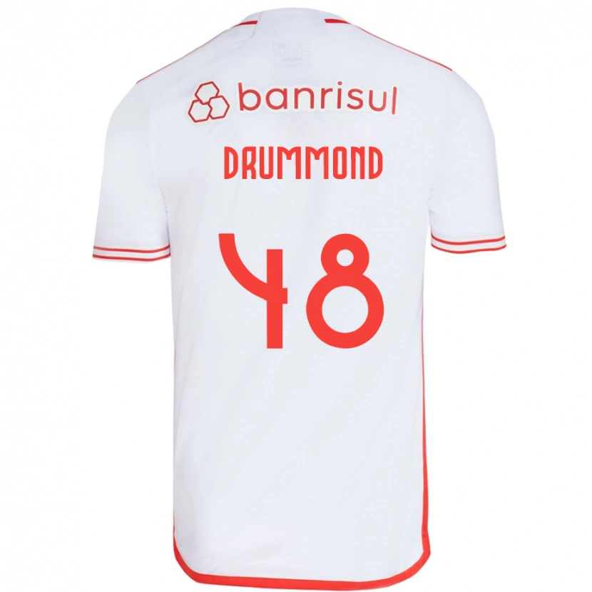 Danxenキッズルッカ・ドラモンド#48ホワイト レッドアウェイシャツ2025/26ジャージーユニフォーム