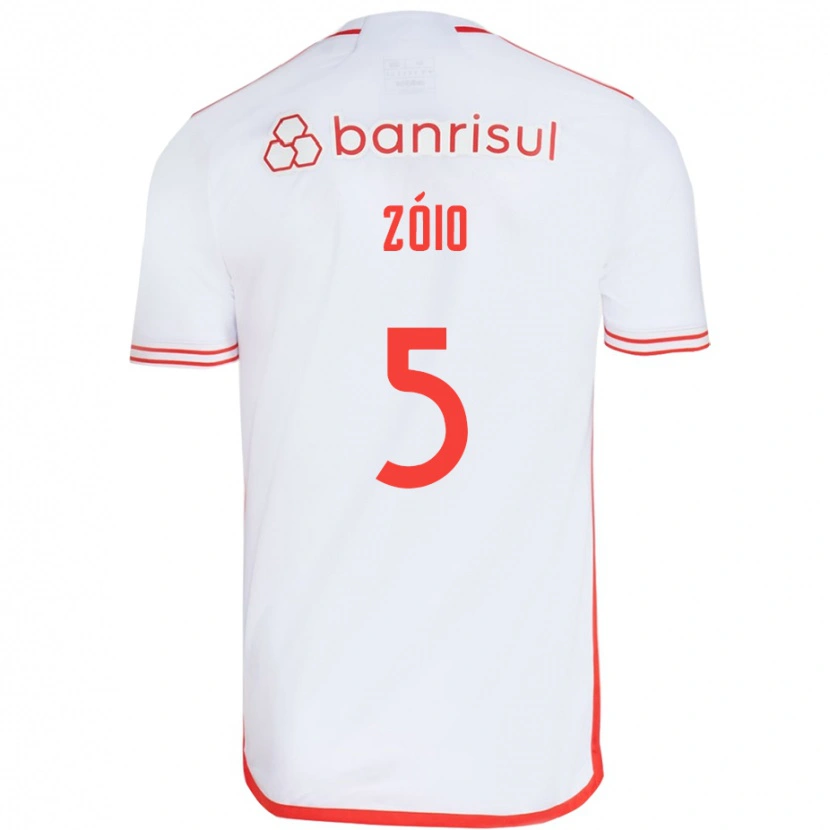 DanxenキッズZóio#5ホワイト レッドアウェイシャツ2025/26ジャージーユニフォーム