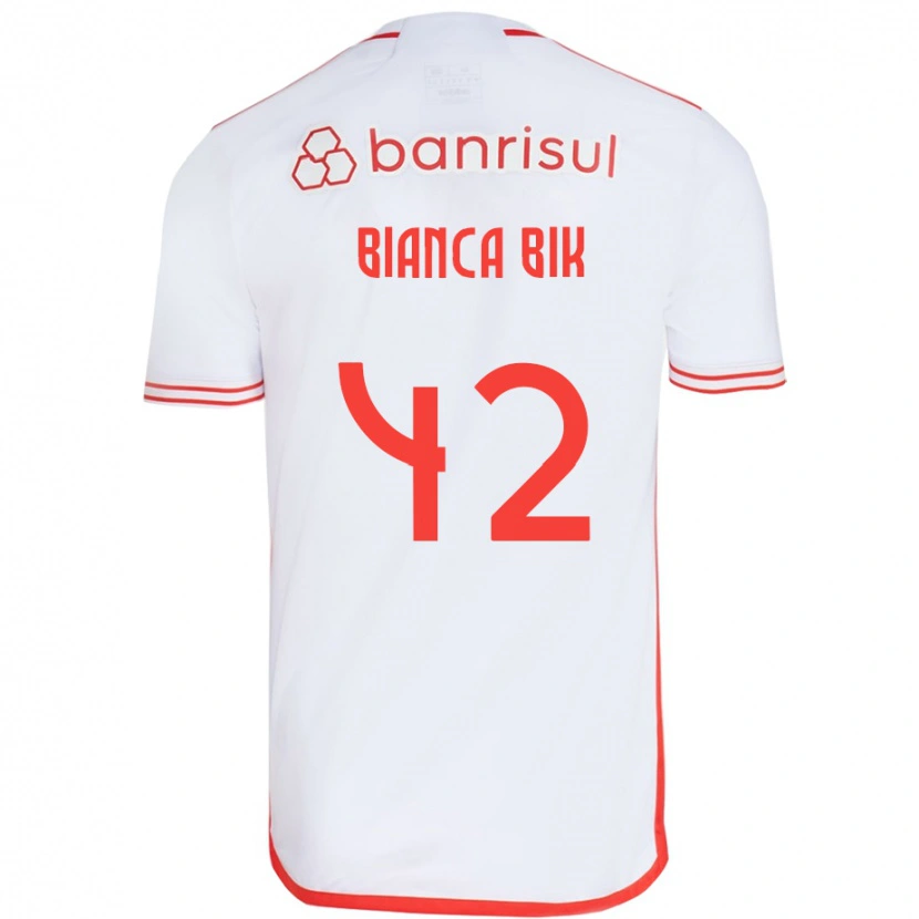 Danxenキッズビアンカ・ライス・ビック#42ホワイト レッドアウェイシャツ2025/26ジャージーユニフォーム