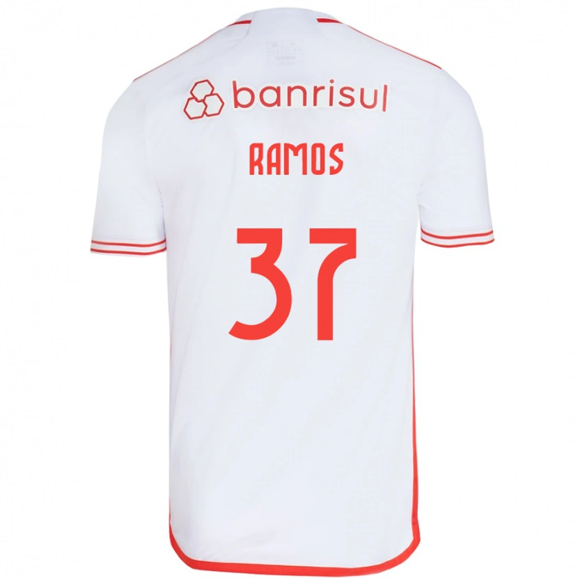 Danxenキッズルーカス・デ・ラモス・シルヴェイラ#37ホワイト レッドアウェイシャツ2025/26ジャージーユニフォーム