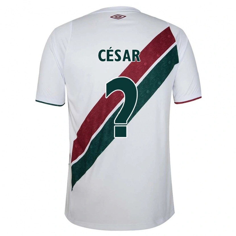 DanxenキッズAdrian César#0ホワイト グリーン マルーンアウェイシャツ2025/26ジャージーユニフォーム