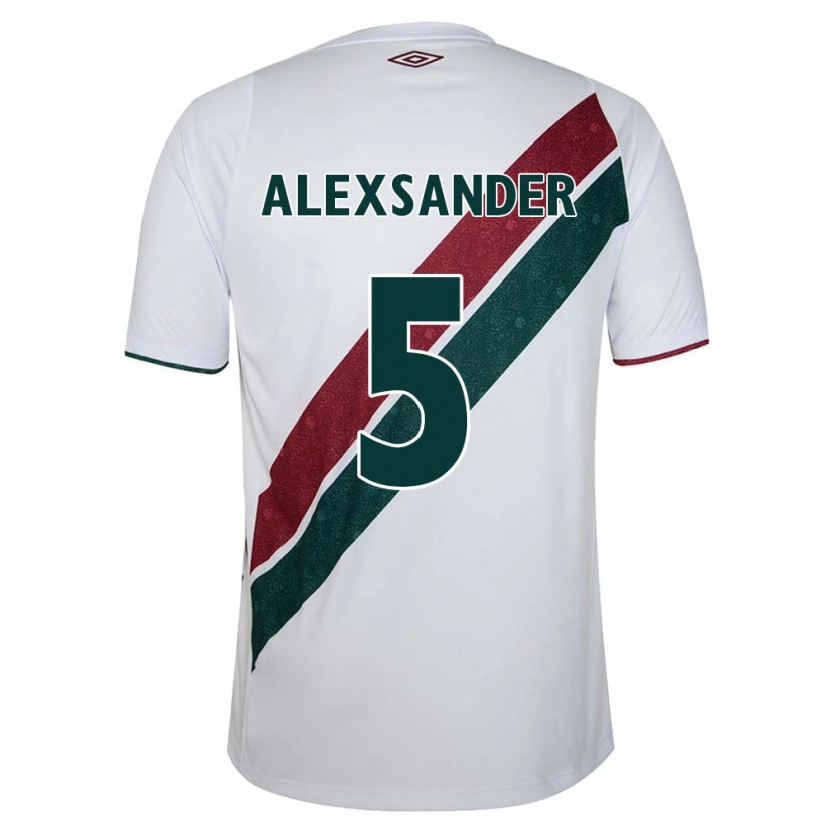 Danxenキッズアレクサンダー#5ホワイト グリーン マルーンアウェイシャツ2025/26ジャージーユニフォーム