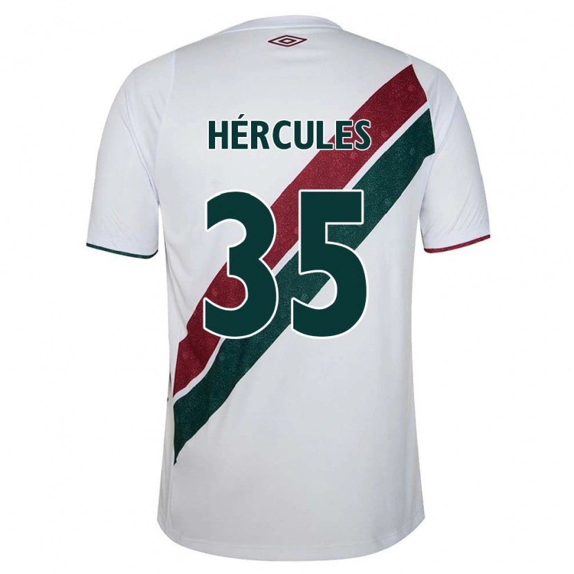 DanxenキッズHércules#35ホワイト グリーン マルーンアウェイシャツ2025/26ジャージーユニフォーム