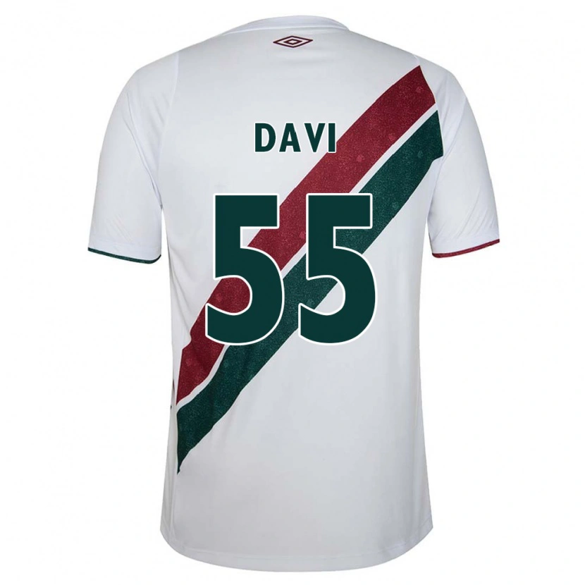 Danxenキッズウォーレス・ダヴィ・ヌネス・ダ・シルバ#55ホワイト グリーン マルーンアウェイシャツ2025/26ジャージーユニフォーム