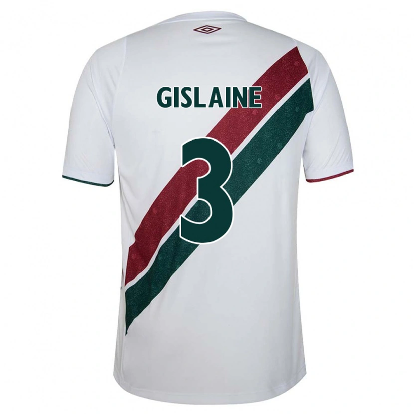 DanxenキッズGislaine#3ホワイト グリーン マルーンアウェイシャツ2025/26ジャージーユニフォーム