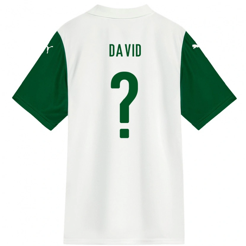 DanxenキッズDavid#0ホワイト グリーンアウェイシャツ2025/26ジャージーユニフォーム