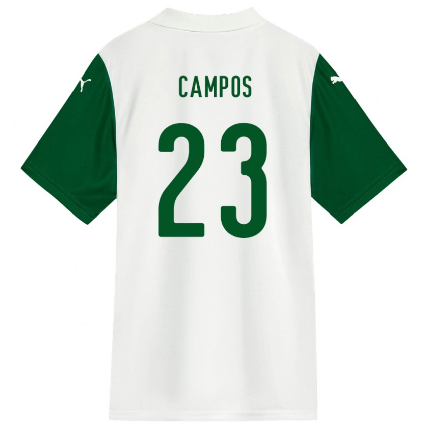 DanxenキッズVictor Campos#23ホワイト グリーンアウェイシャツ2025/26ジャージーユニフォーム