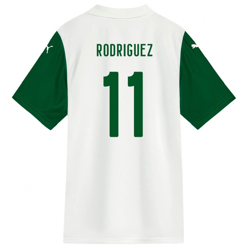DanxenキッズYamila Rodríguez#11ホワイト グリーンアウェイシャツ2025/26ジャージーユニフォーム