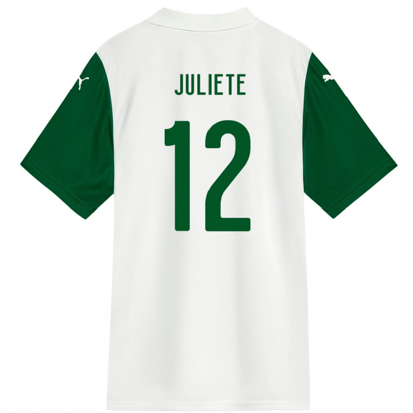 DanxenキッズJuliete#12ホワイト グリーンアウェイシャツ2025/26ジャージーユニフォーム