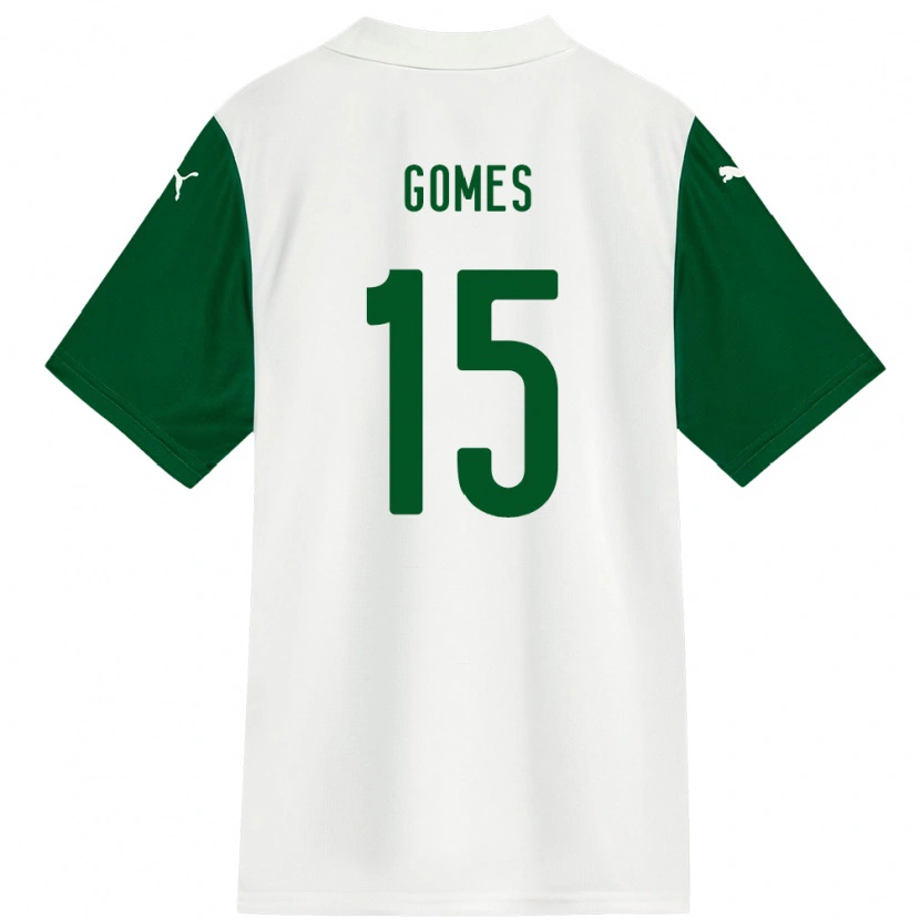 DanxenキッズBianca Gomes#15ホワイト グリーンアウェイシャツ2025/26ジャージーユニフォーム