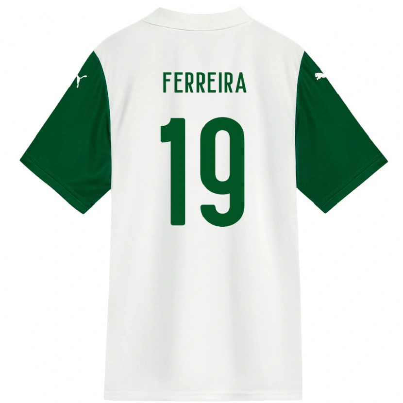 DanxenキッズLetícia Ferreira#19ホワイト グリーンアウェイシャツ2025/26ジャージーユニフォーム