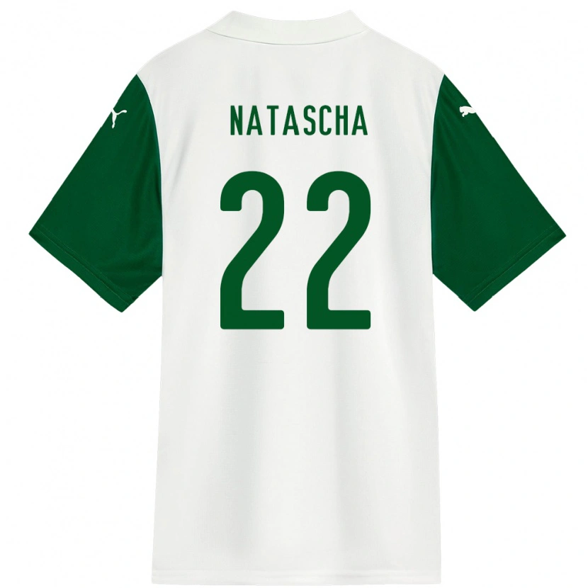 DanxenキッズNatascha#22ホワイト グリーンアウェイシャツ2025/26ジャージーユニフォーム