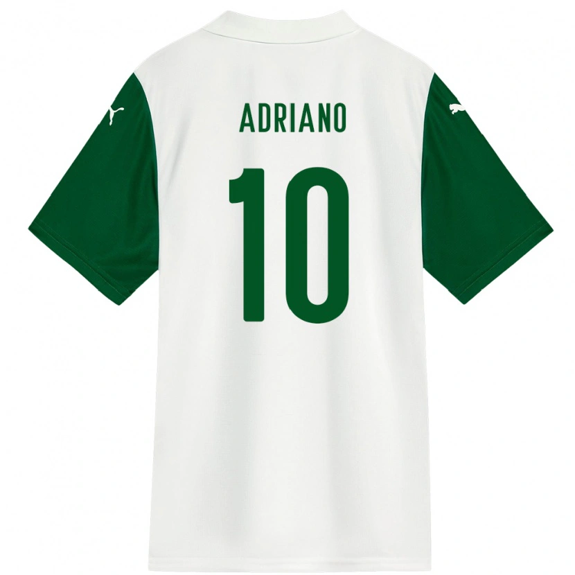 Danxenキッズルイス・アドリアーノ#10ホワイト グリーンアウェイシャツ2025/26ジャージーユニフォーム