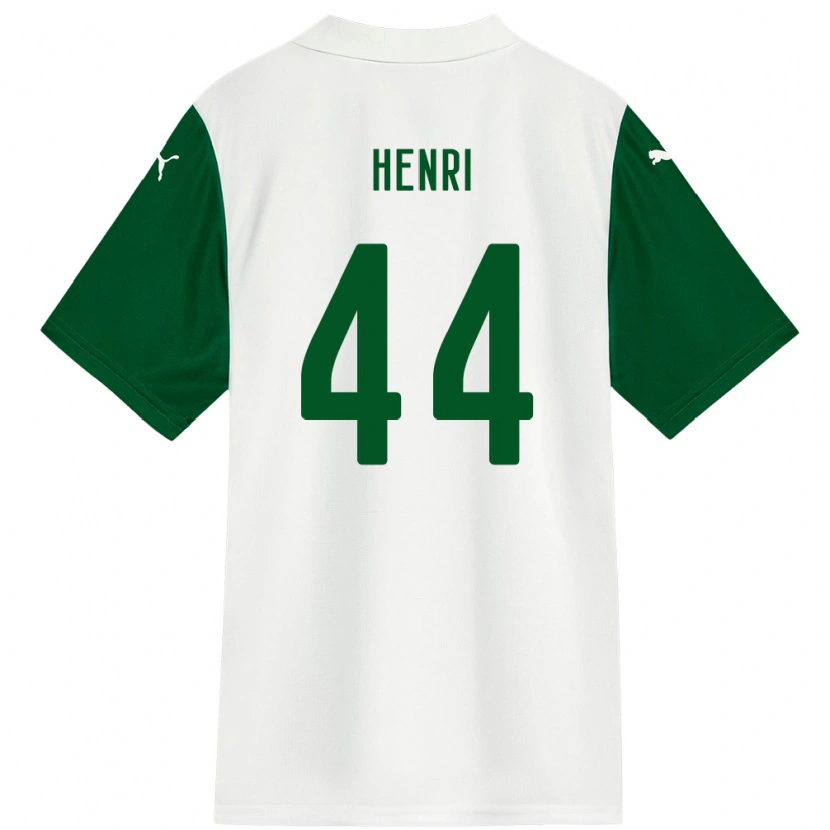 Danxenキッズヘンリ・マリーニョ・ドス・サントス#44ホワイト グリーンアウェイシャツ2025/26ジャージーユニフォーム