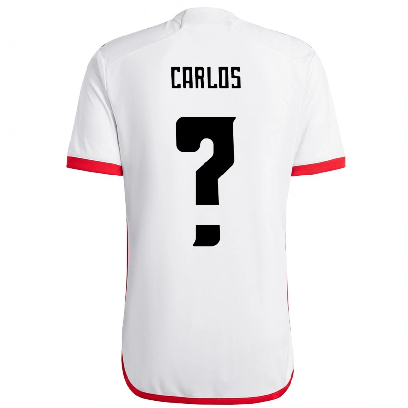 DanxenキッズJean Carlos#0ホワイト レッドアウェイシャツ2025/26ジャージーユニフォーム