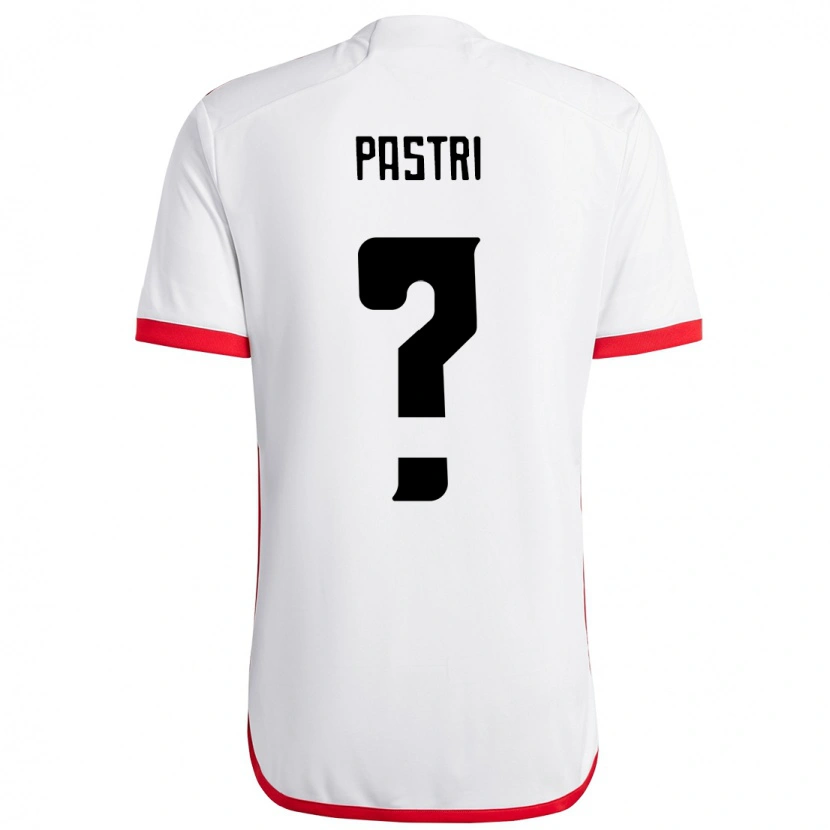 DanxenキッズGiovanni Pastri#0ホワイト レッドアウェイシャツ2025/26ジャージーユニフォーム