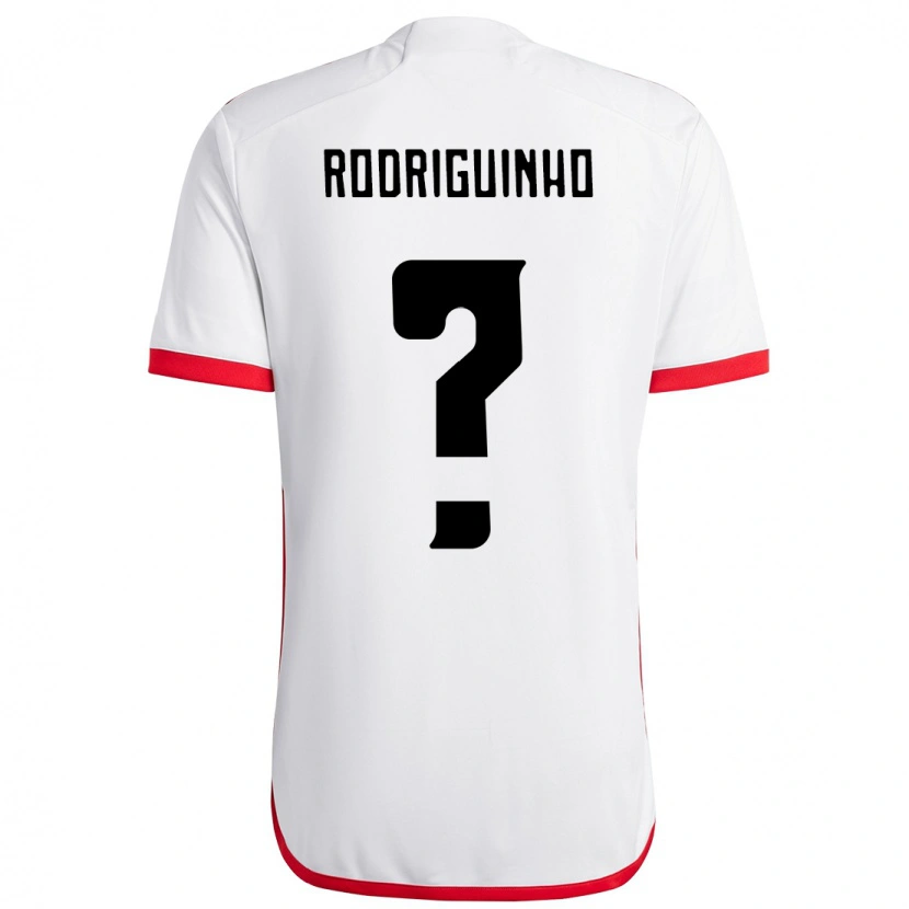 DanxenキッズRodriguinho#0ホワイト レッドアウェイシャツ2025/26ジャージーユニフォーム