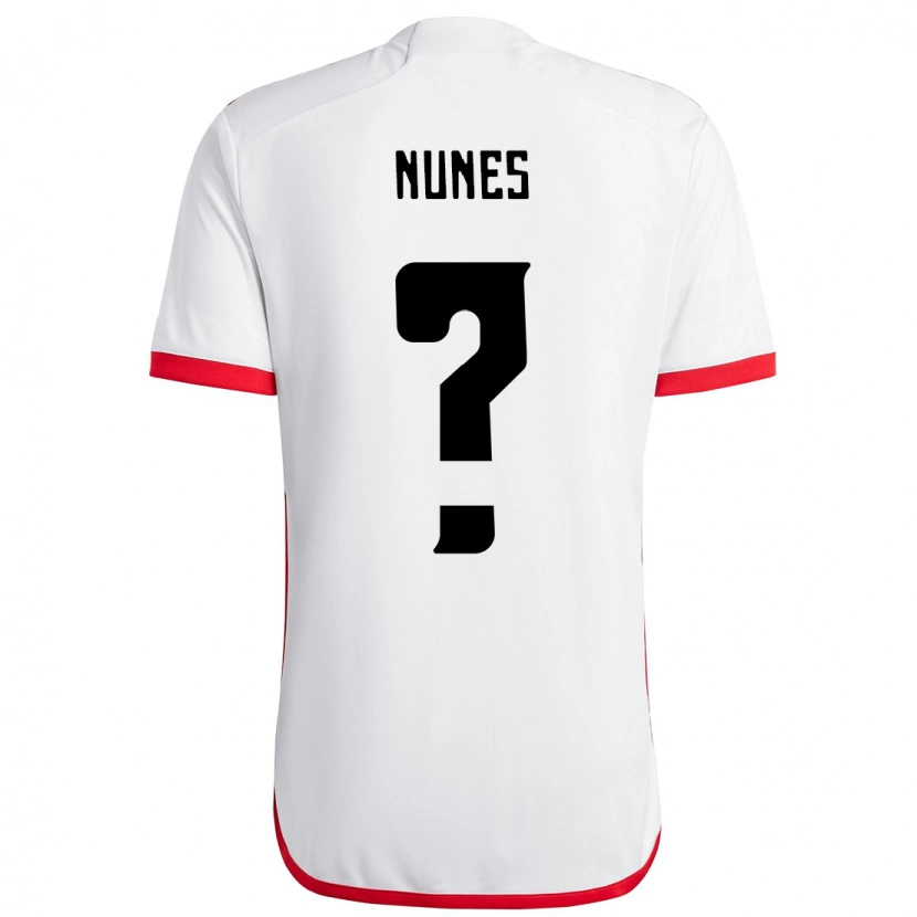 DanxenキッズRaphael Nunes#0ホワイト レッドアウェイシャツ2025/26ジャージーユニフォーム