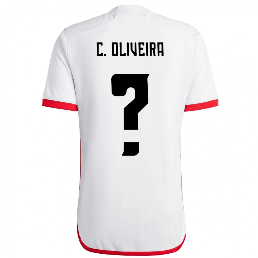 DanxenキッズChristian Oliveira#0ホワイト レッドアウェイシャツ2025/26ジャージーユニフォーム