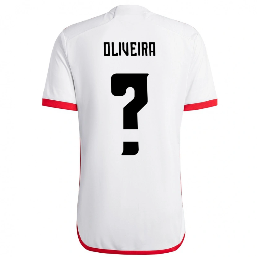 Danxenキッズルーカス・オリヴェイラ・ダ・クルス#0ホワイト レッドアウェイシャツ2025/26ジャージーユニフォーム