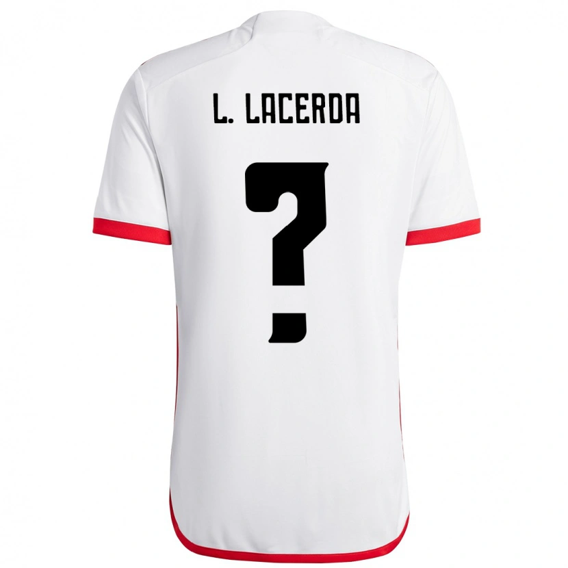 DanxenキッズIago Lacerda#0ホワイト レッドアウェイシャツ2025/26ジャージーユニフォーム