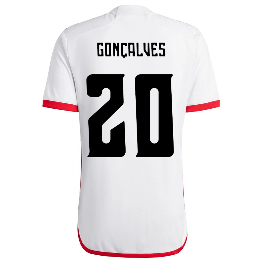Danxenキッズマテウス・ゴンサウヴェス・マルチンス#20ホワイト レッドアウェイシャツ2025/26ジャージーユニフォーム