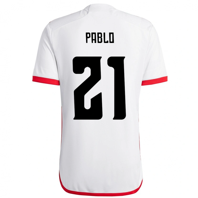 DanxenキッズPablo#21ホワイト レッドアウェイシャツ2025/26ジャージーユニフォーム