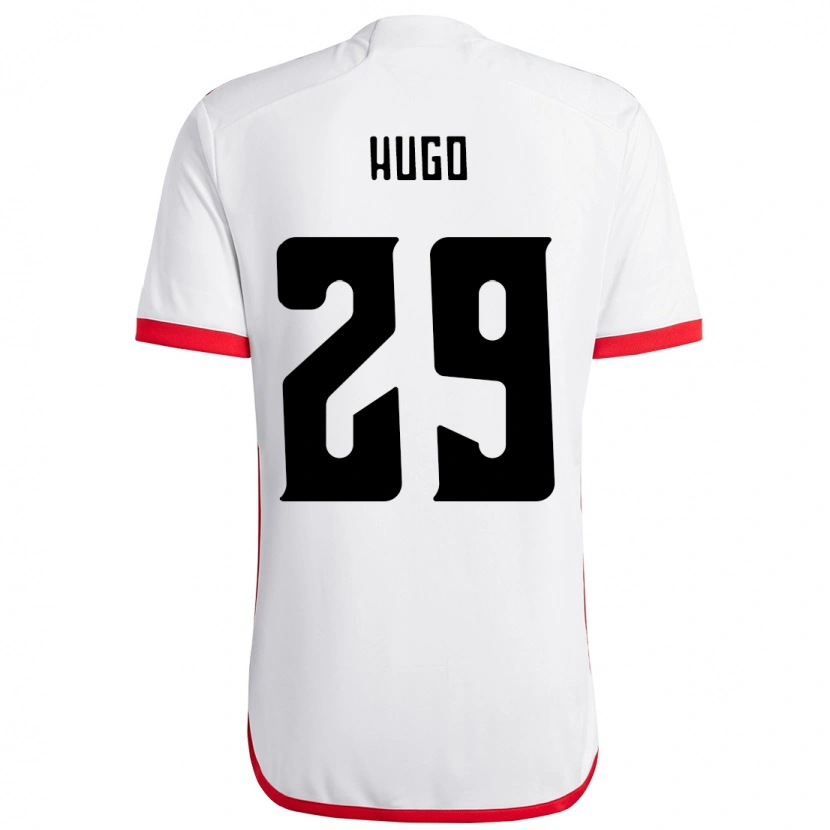 DanxenキッズVictor Hugo#29ホワイト レッドアウェイシャツ2025/26ジャージーユニフォーム