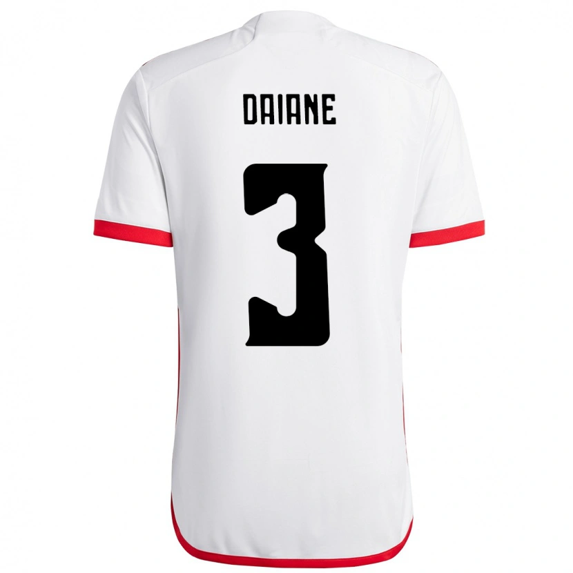DanxenキッズDaiane#3ホワイト レッドアウェイシャツ2025/26ジャージーユニフォーム