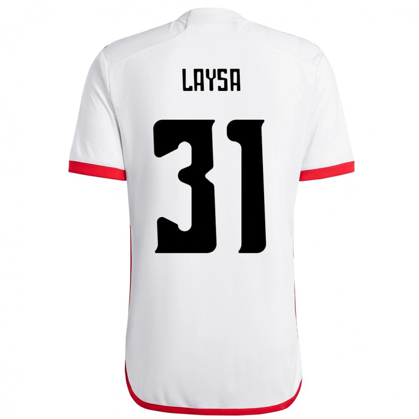 DanxenキッズLaysa#31ホワイト レッドアウェイシャツ2025/26ジャージーユニフォーム