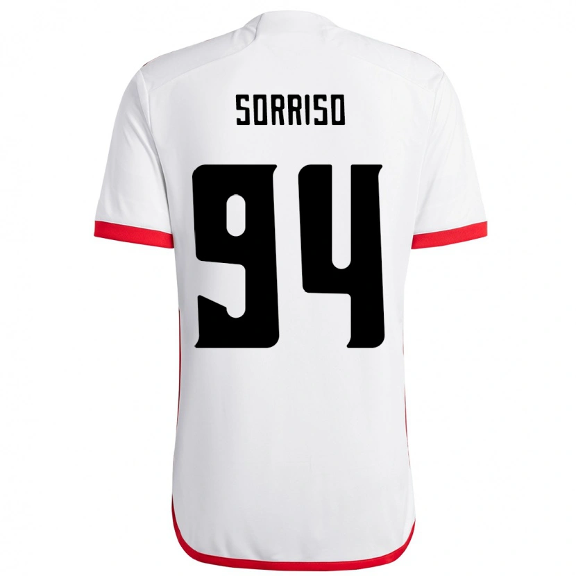 DanxenキッズSorriso#94ホワイト レッドアウェイシャツ2025/26ジャージーユニフォーム
