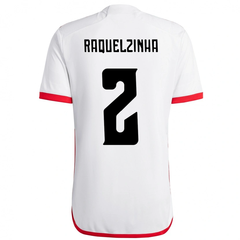 DanxenキッズRaquelzinha#2ホワイト レッドアウェイシャツ2025/26ジャージーユニフォーム