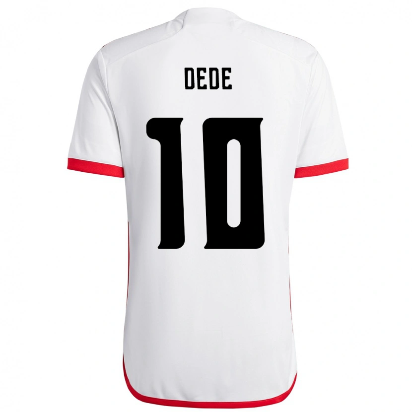 DanxenキッズAndressa Dede#10ホワイト レッドアウェイシャツ2025/26ジャージーユニフォーム