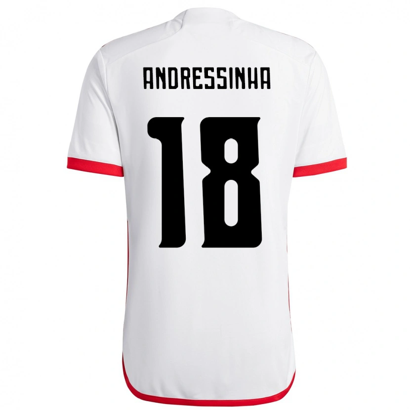Danxenキッズアンドレシーニャ#18ホワイト レッドアウェイシャツ2025/26ジャージーユニフォーム