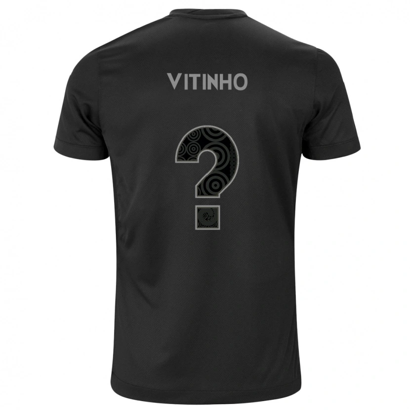 DanxenキッズVitinho Oliveira#0ブラック ホワイトアウェイシャツ2025/26ジャージーユニフォーム