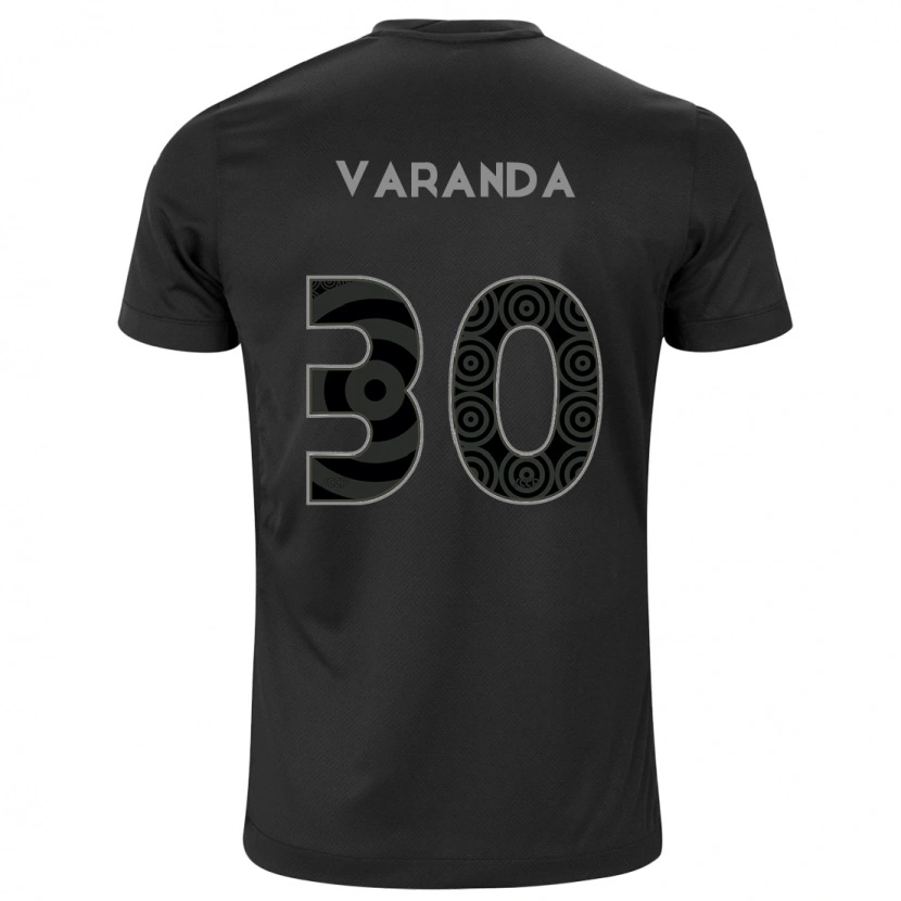DanxenキッズRodrigo Varanda#30ブラック ホワイトアウェイシャツ2025/26ジャージーユニフォーム