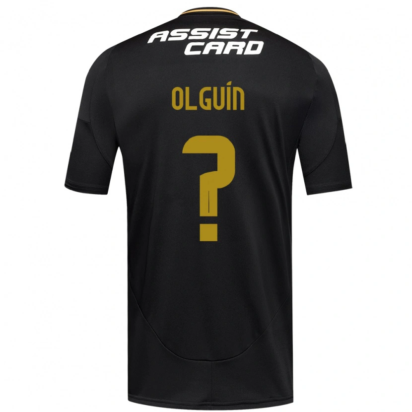 DanxenキッズAlonso Olguín#0ブラック ホワイトアウェイシャツ2025/26ジャージーユニフォーム