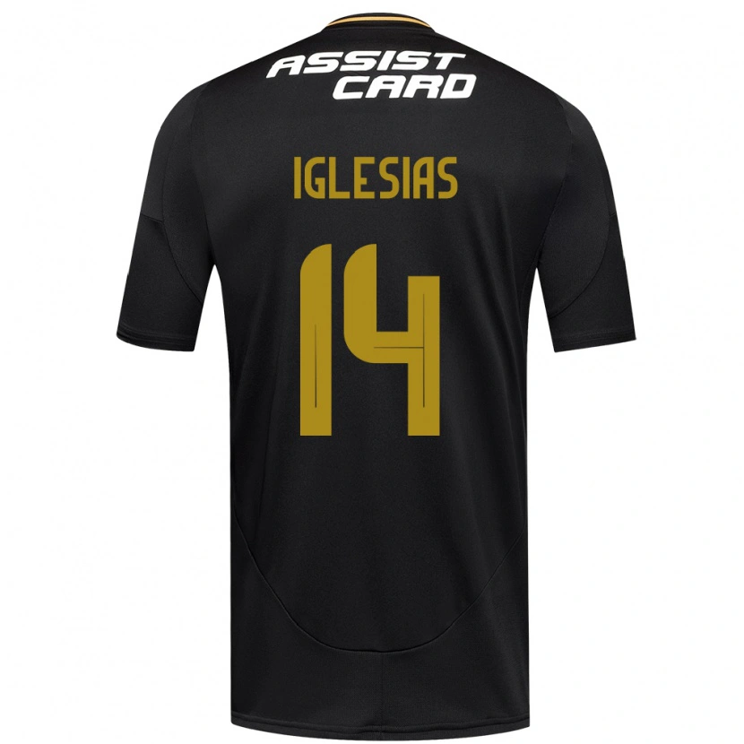 DanxenキッズLuciano Iglesias#14ブラック ホワイトアウェイシャツ2025/26ジャージーユニフォーム