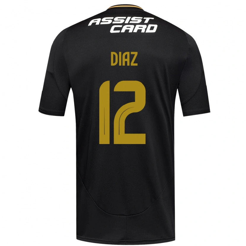 Danxenキッズハビエラ・ディアス#12ブラック ホワイトアウェイシャツ2025/26ジャージーユニフォーム