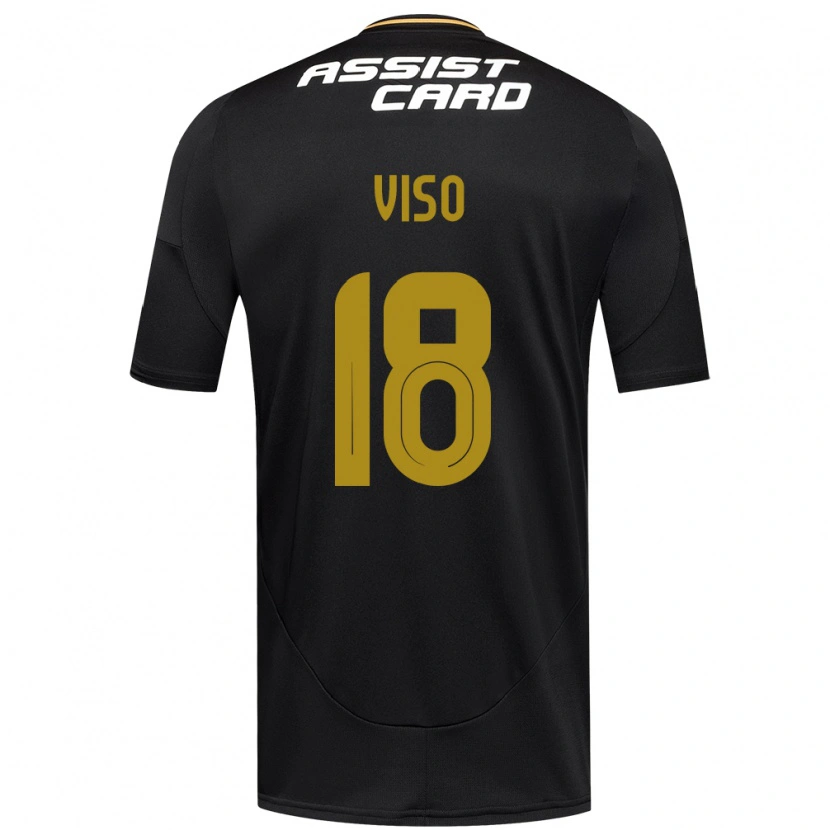 DanxenキッズYsaura Viso#18ブラック ホワイトアウェイシャツ2025/26ジャージーユニフォーム